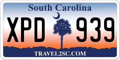 SC license plate XPD939