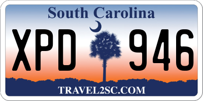 SC license plate XPD946