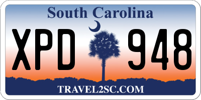 SC license plate XPD948