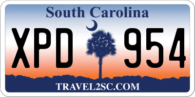 SC license plate XPD954