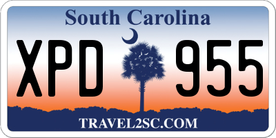 SC license plate XPD955