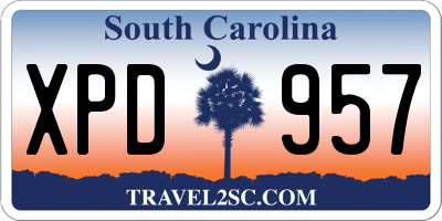 SC license plate XPD957