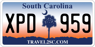 SC license plate XPD959