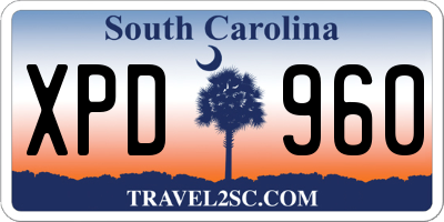 SC license plate XPD960
