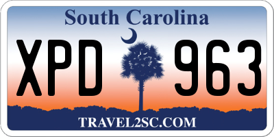 SC license plate XPD963