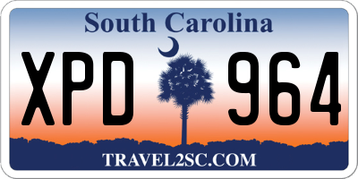 SC license plate XPD964