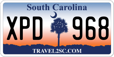 SC license plate XPD968