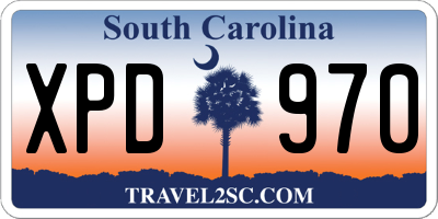 SC license plate XPD970
