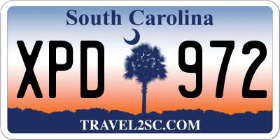 SC license plate XPD972