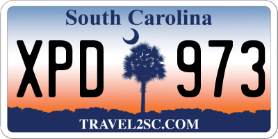 SC license plate XPD973