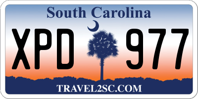 SC license plate XPD977