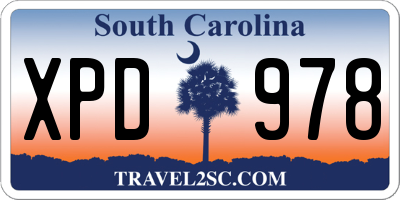 SC license plate XPD978
