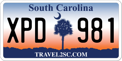 SC license plate XPD981