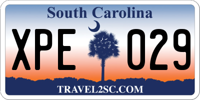 SC license plate XPE029