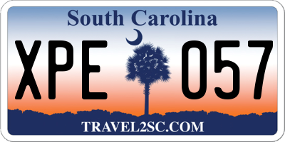 SC license plate XPE057