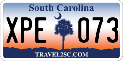 SC license plate XPE073