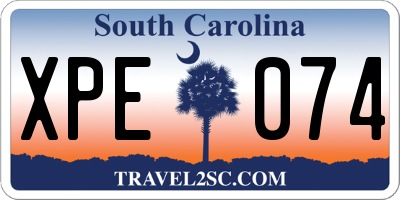 SC license plate XPE074