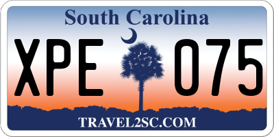 SC license plate XPE075