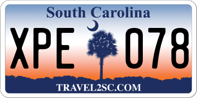 SC license plate XPE078