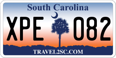 SC license plate XPE082
