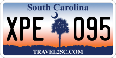 SC license plate XPE095