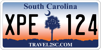 SC license plate XPE124