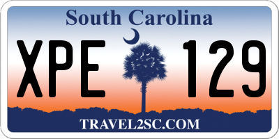 SC license plate XPE129