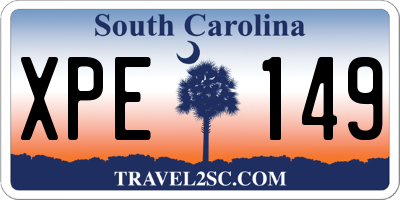 SC license plate XPE149