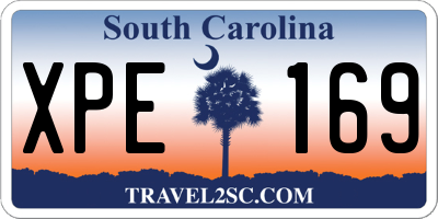 SC license plate XPE169