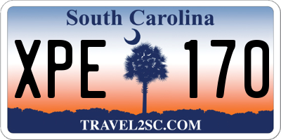 SC license plate XPE170