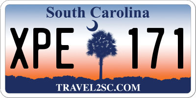 SC license plate XPE171