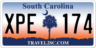 SC license plate XPE174