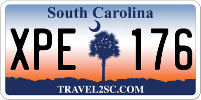 SC license plate XPE176