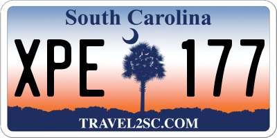 SC license plate XPE177