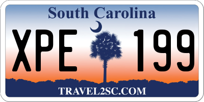 SC license plate XPE199