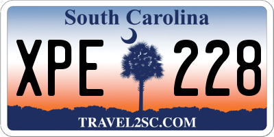 SC license plate XPE228