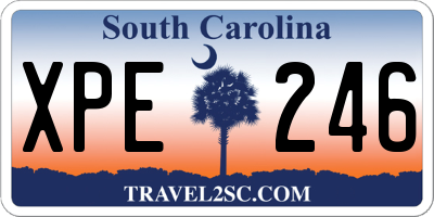 SC license plate XPE246