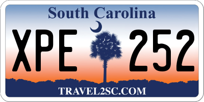 SC license plate XPE252