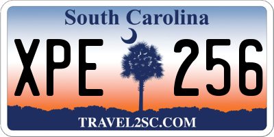SC license plate XPE256