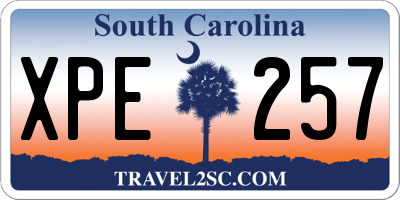 SC license plate XPE257