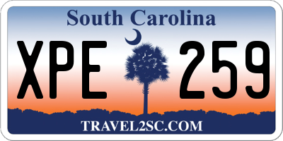 SC license plate XPE259