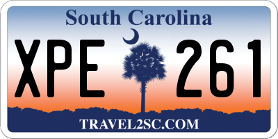 SC license plate XPE261