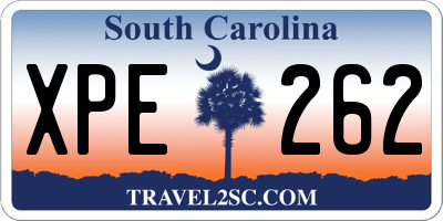 SC license plate XPE262