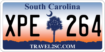 SC license plate XPE264