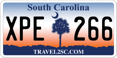 SC license plate XPE266