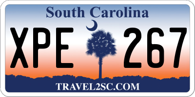 SC license plate XPE267
