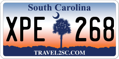 SC license plate XPE268