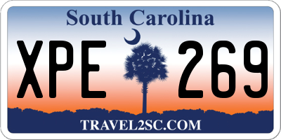 SC license plate XPE269