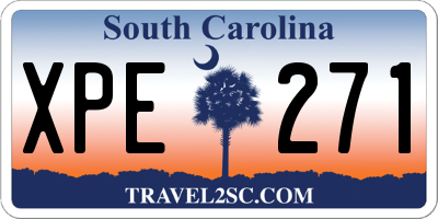 SC license plate XPE271
