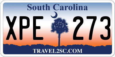 SC license plate XPE273